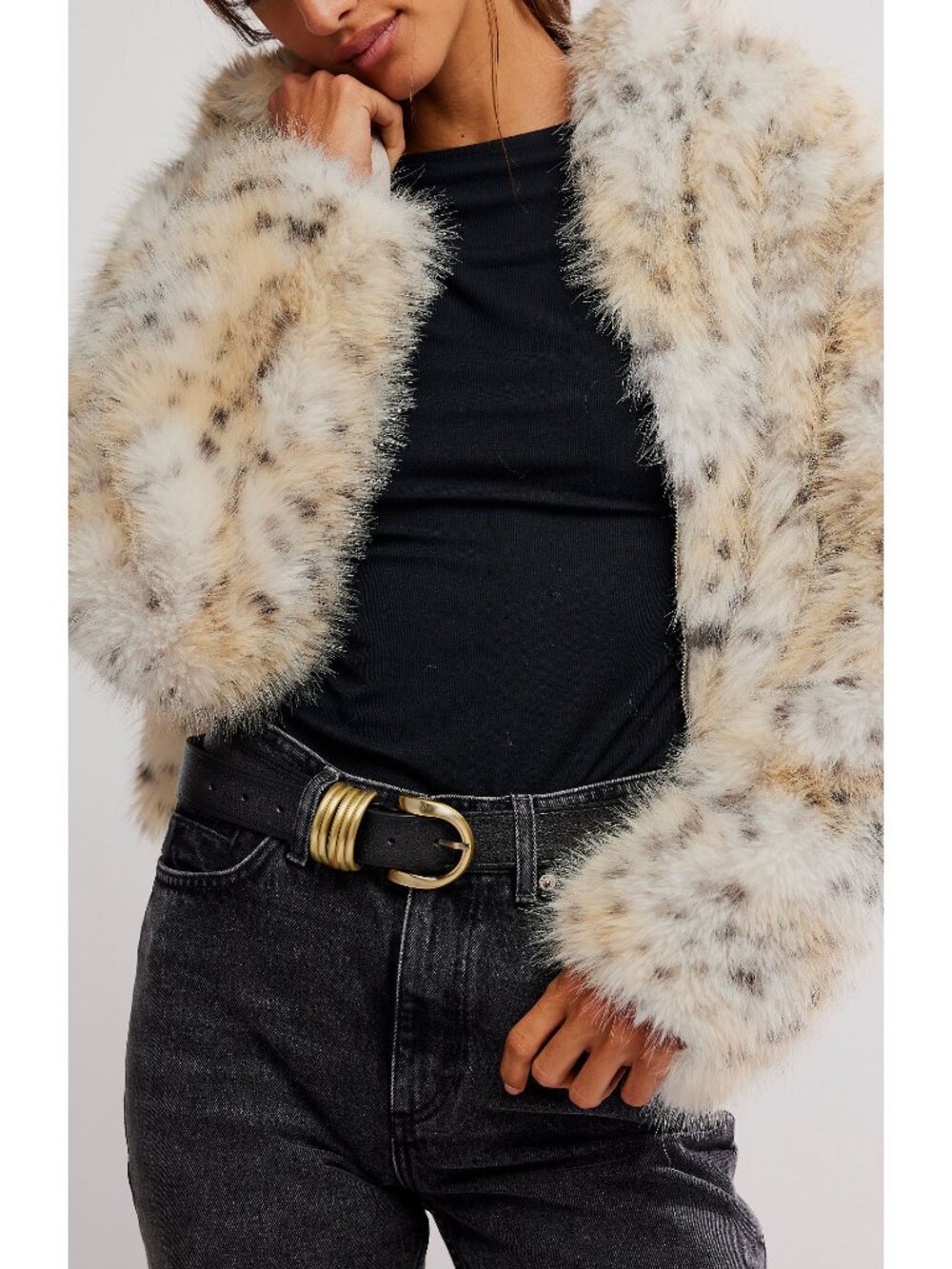 🆕 FREE PEOPLE Rori Leather Belt / Black